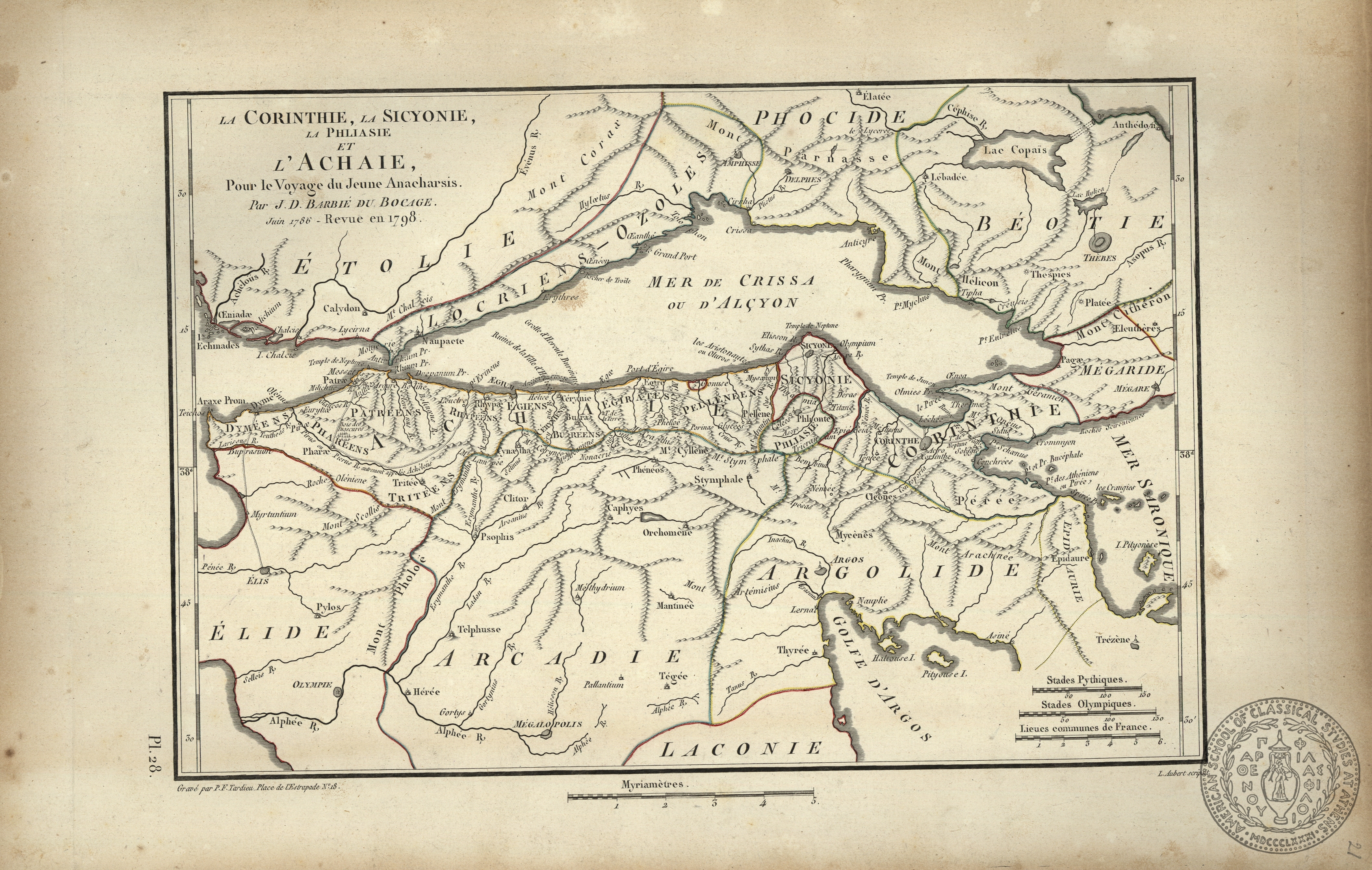 La Corinthie, La Sicyonie, La Philiasie et L' Achaie, pour le Voyage du Jeune Anacharsis.